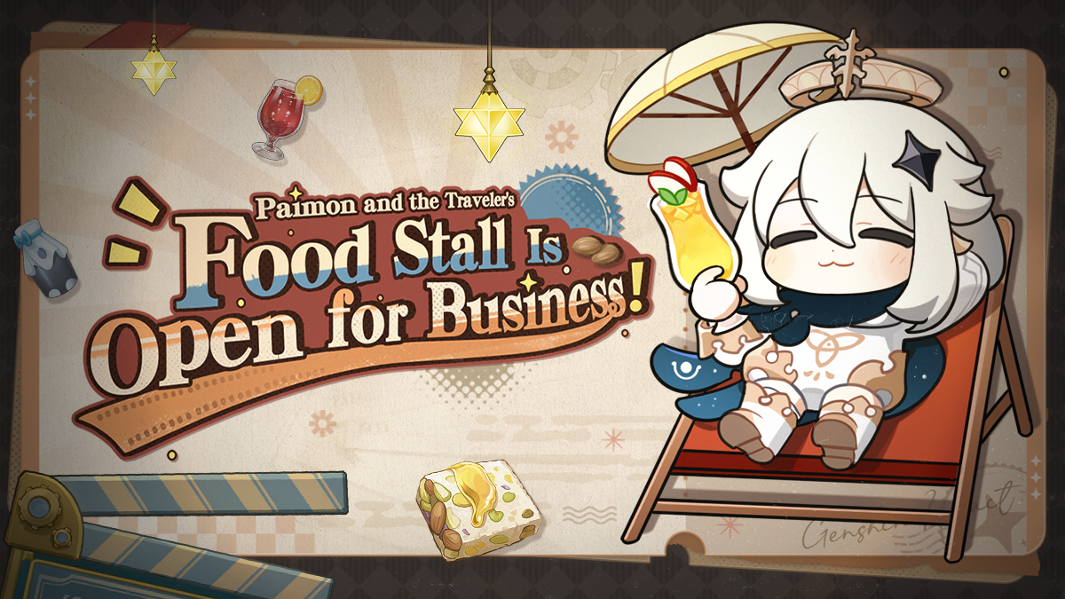 Paimon and the Traveler's Food Stall Is Open for Business!