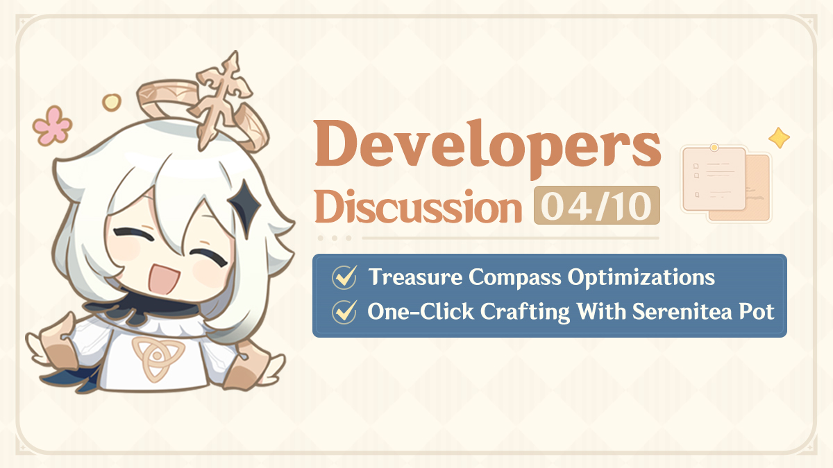 Treasure Compass Optimizations and One-Click Crafting With the Serenitea Pot!