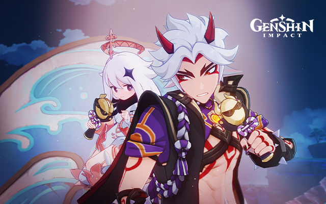 Анимация события Genshin Impact - Летающий хор рок-н-ролльных дынь в стиле Аратаки