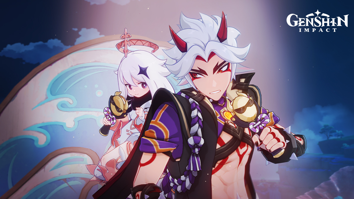 Иллюстрация к статье «Анимация события Genshin Impact - Летающий хор рок-н-ролльных дынь в стиле Аратаки»