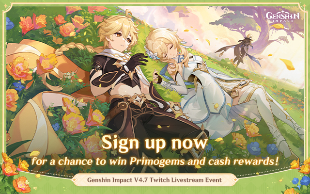 Genshin Impact Version 4.7 "An Everlasting Dream Intertwined" Twitch Livestream Event