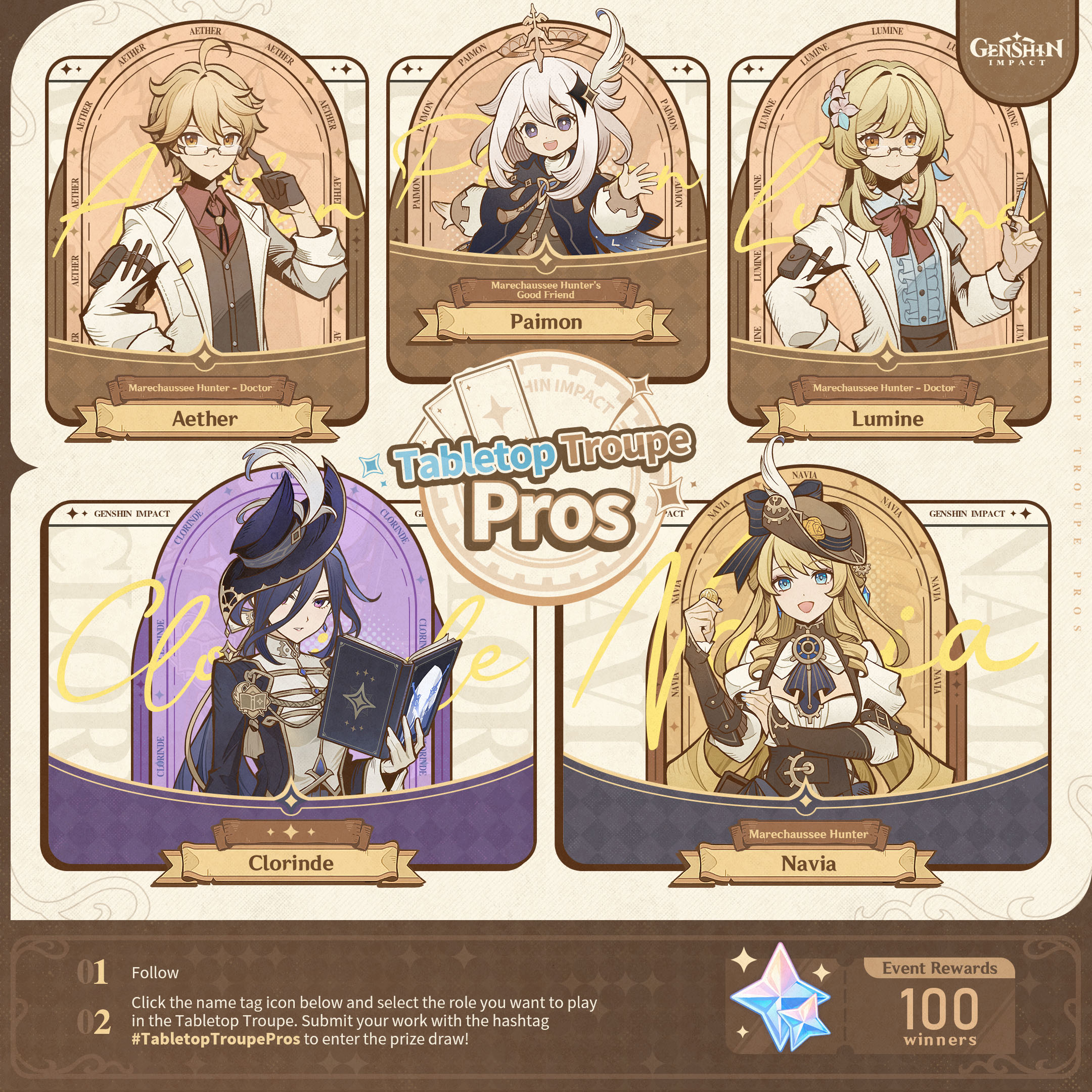 "Tabletop Troupe Pros" - Take Part in the Event to Win Primogems!