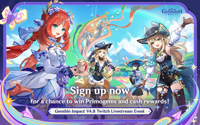 Genshin Impact Version 4.8 "Summertide Scales and Tales" Twitch Livestream Event