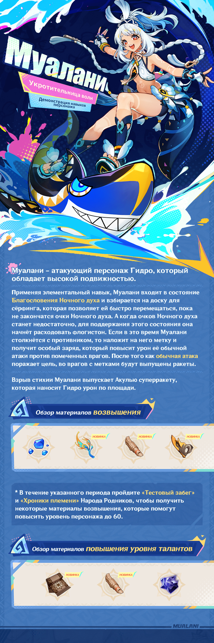 Иллюстрация к статье «Демонстрация навыков персонажа: «Укротительница волн» Муалани»