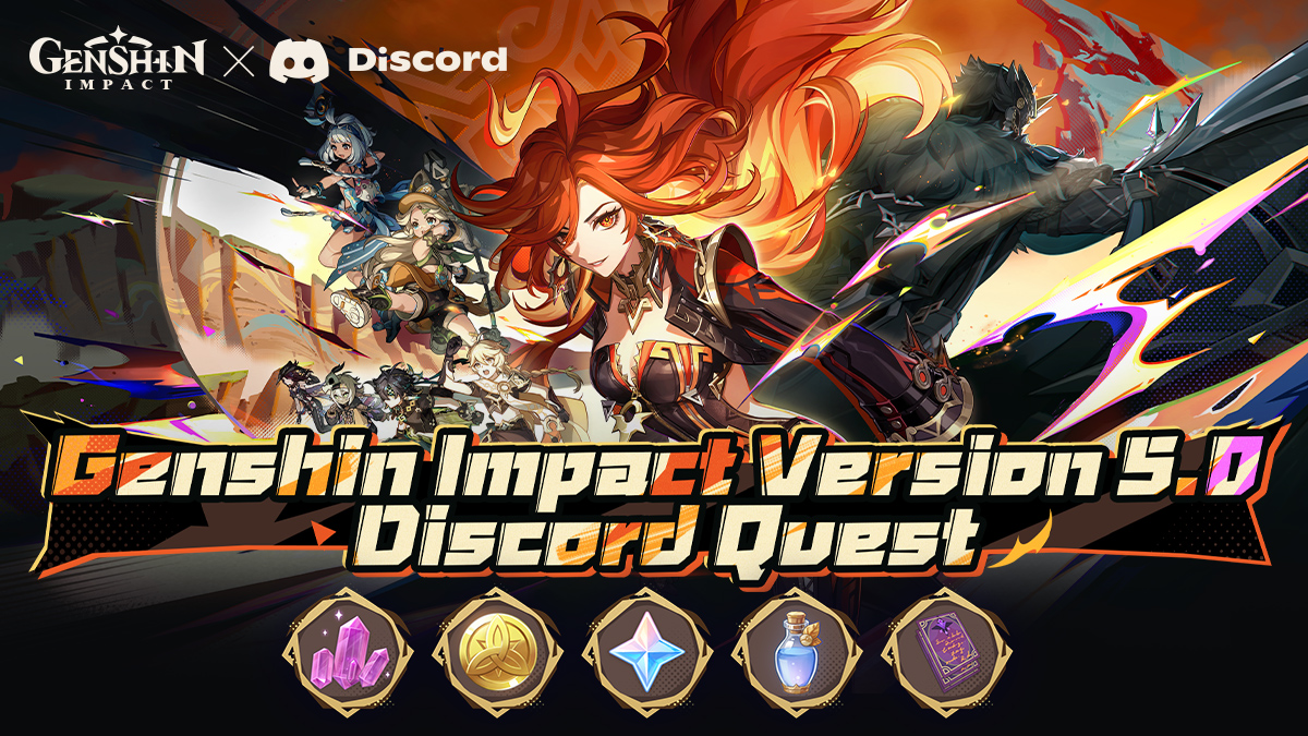 Genshin Impact Version 5.0 Discord Quest Livestream Event