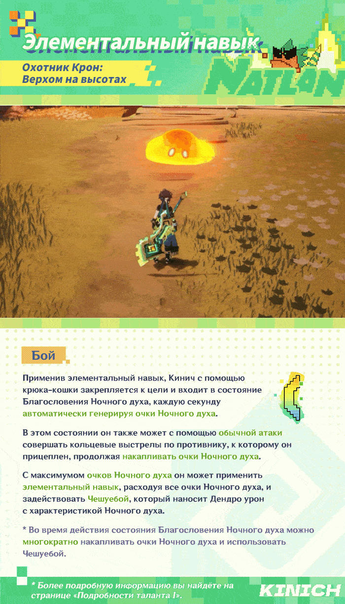 Иллюстрация к статье «Демонстрация навыков персонажа: «Охотник Пламени поворота» Кинич»