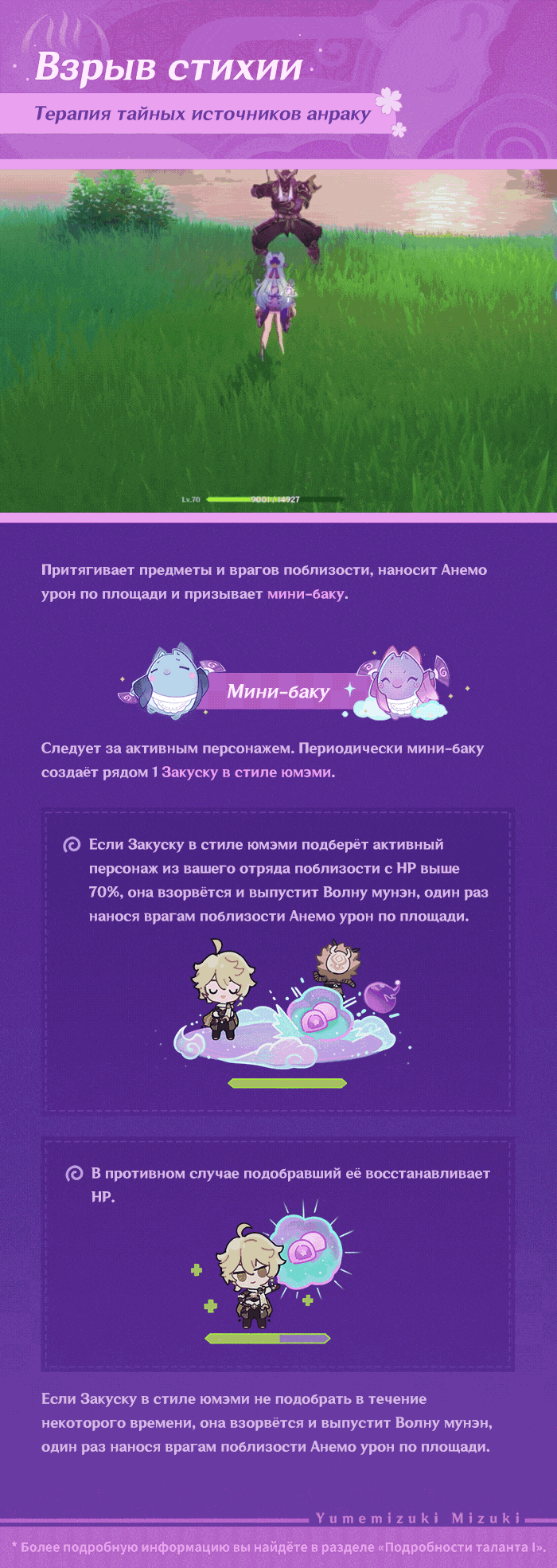 Иллюстрация к статье «Демонстрация навыков персонажа: «Объятие волшебных снов» Юмэмидзуки Мидзуки»