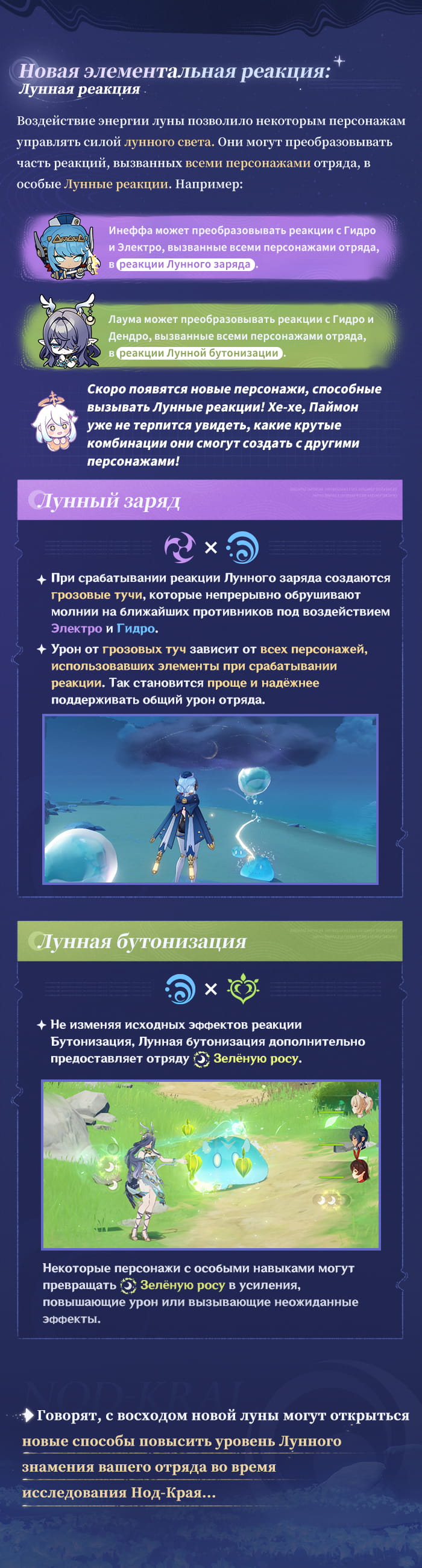 Иллюстрация к статье «Благословение Лунного света   Новые бонусы отряда и элементальные реакции»