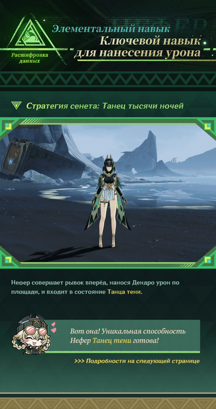 Иллюстрация к статье «Демонстрация навыков персонажа: «Тайна, скрытая песками» Нефер»