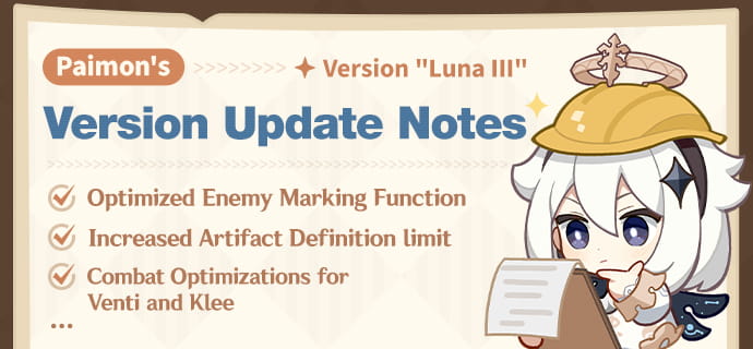 Paimon R3 Paimon's Version Update Notes