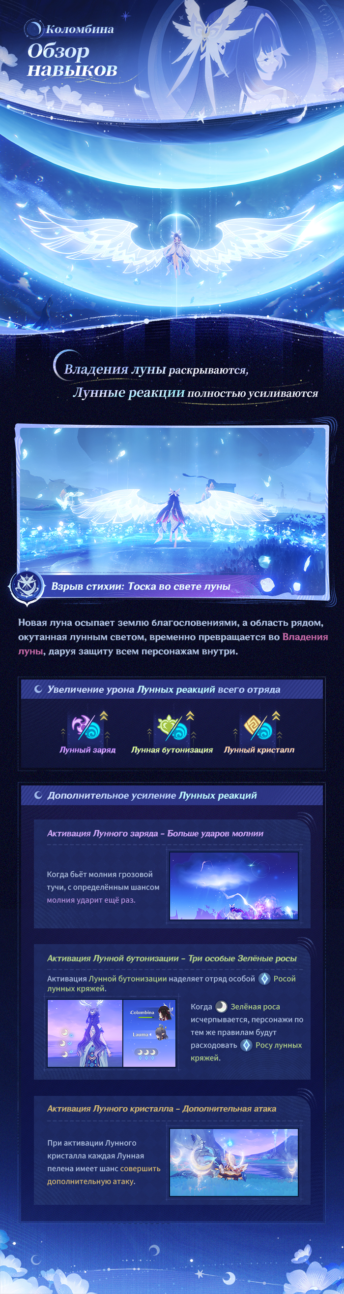 Иллюстрация к статье «Демонстрация навыков персонажа: «Возвращение полой луны» Коломбина»