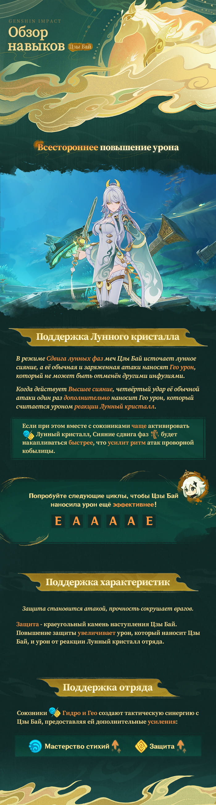 Иллюстрация к статье «Демонстрация навыков персонажа: «Быстротечные воды сокрытого ручья» Цзы Бай»