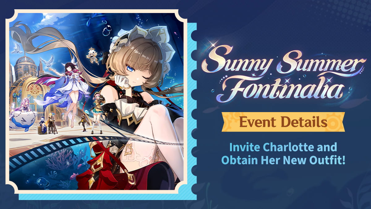 "Sunny Summer Fontinalia" Event Details: Participate to Invite Charlotte and Obtain Her New Outfit!