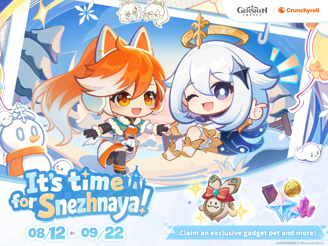The Genshin Impact × Crunchyroll collab will kick off alongside Genshin Impact Version 7.0 on August 12!