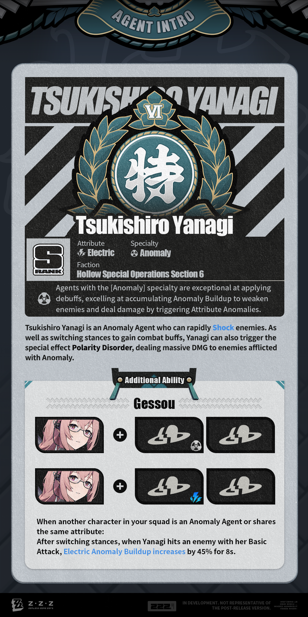 Agent Mechanics Intro: Tsukishiro Yanagi