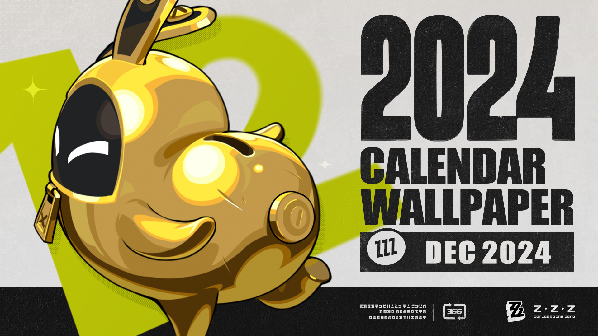 ZZZ Dec 2024 Calendar Wallpaper