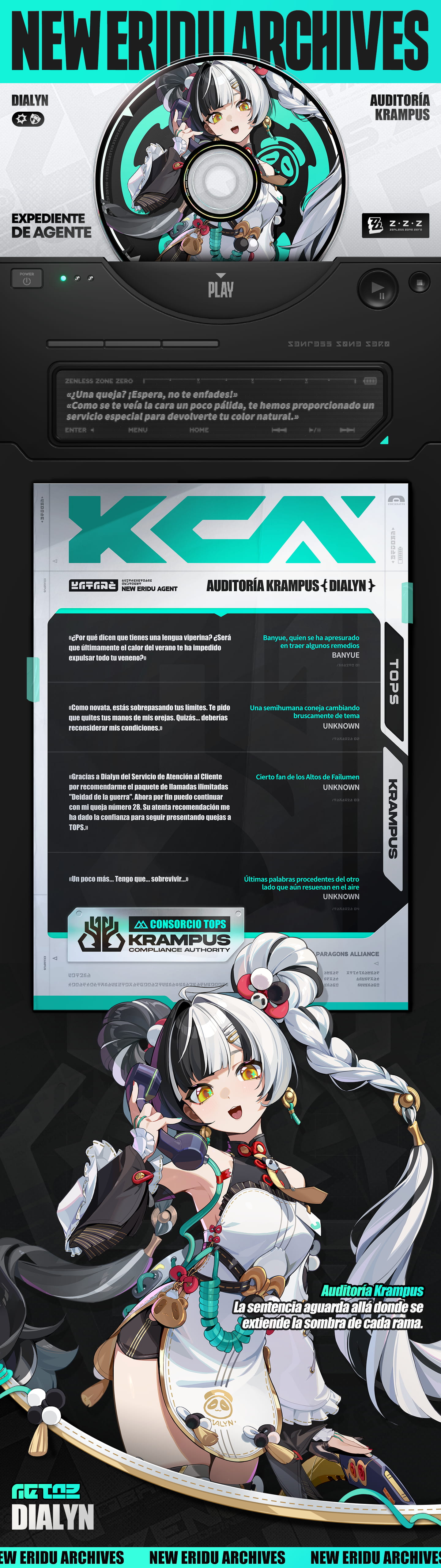 Expediente de agente: Dialyn | Web Oficial de «Zenless Zone Zero», image size:1440x5112