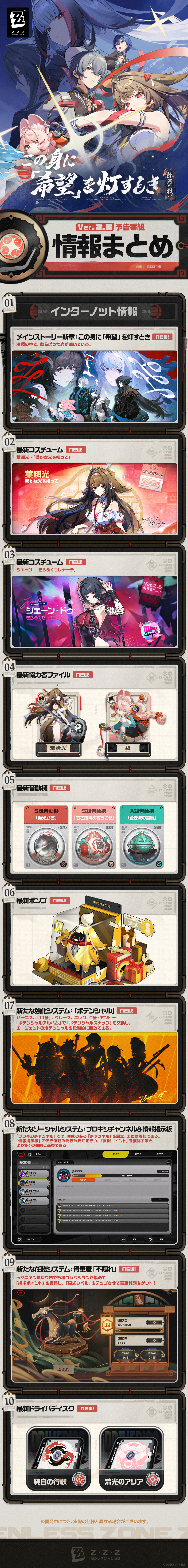 ゼンレスゾーンゼロ』Ver.2.5「この身に『希望』を灯すとき」予告番組