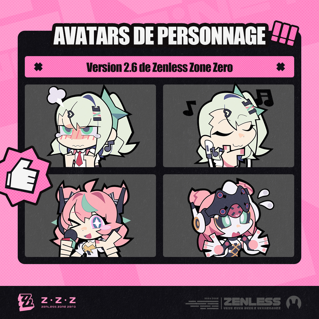 Avatars de personnage de la version 2.6 de Zenless Zone Zero | Site ...