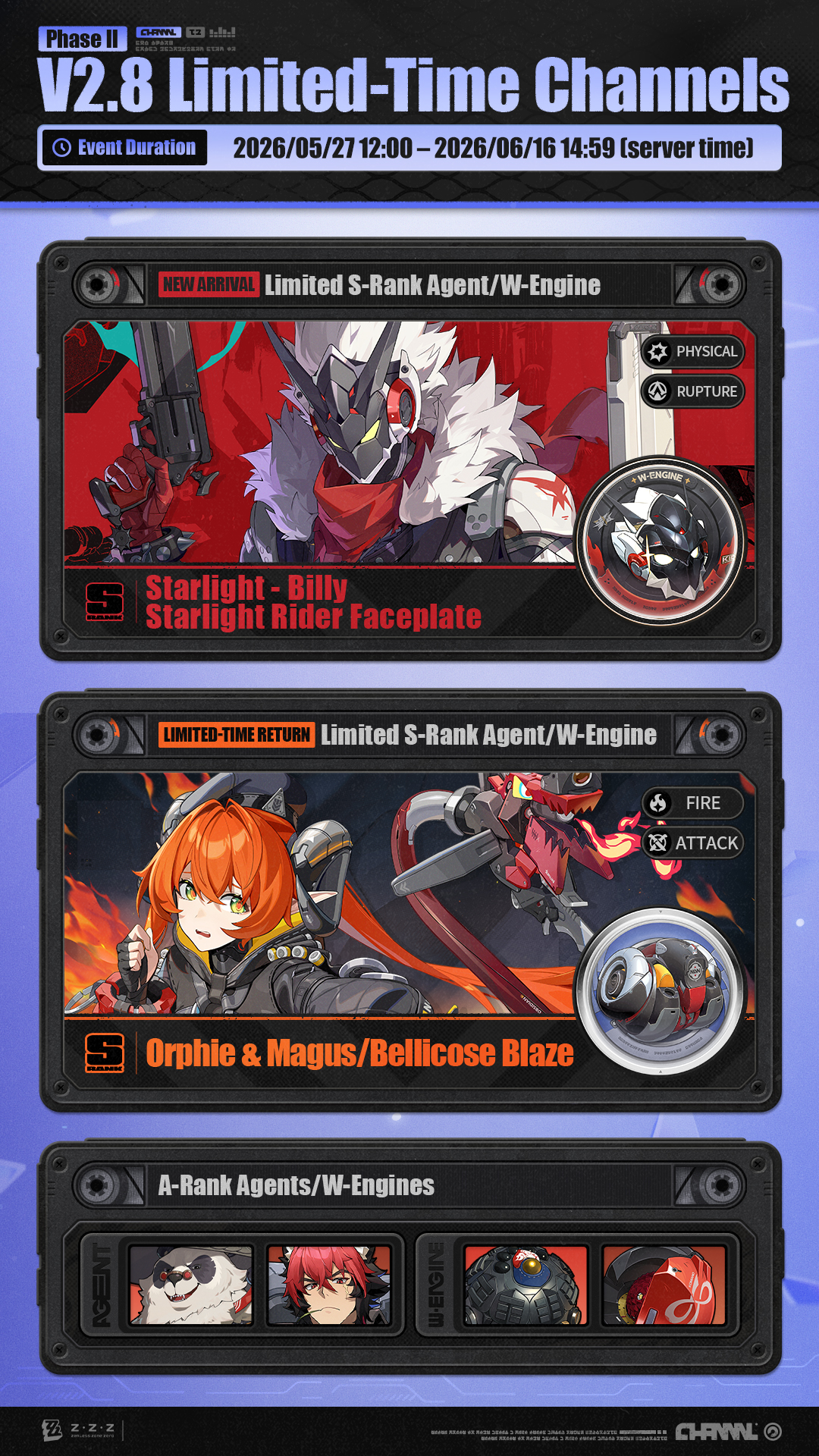 V2.8 Limited-Time Channels (Phase II) | Zenless Zone Zero Official