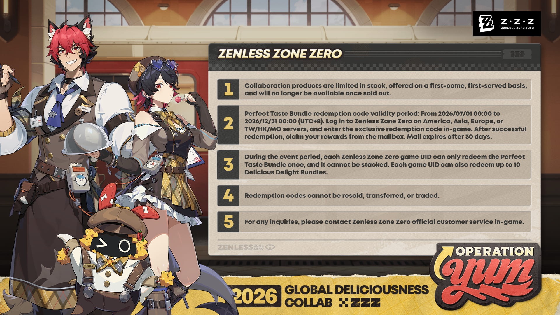 🎁Operation Yum 2026 Is Officially Live! | Zenless Zone Zero