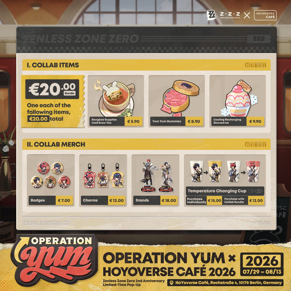 【ゴンページ】　Pointless Journey まとめ Operation Yum × HoYoverse Café Collab Coming Soon | Zenless Zone